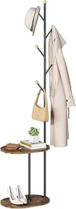 Amazon.com: Wisdom Star Coat Rack with End Table, Freestanding Metal ...