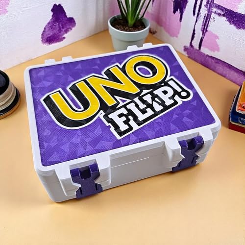 Image of Sentosa Flip Card Game Storage Box with Detachable Tray, Snap-On Locks (Double Deck Box + 1 Original Flip Cardset)