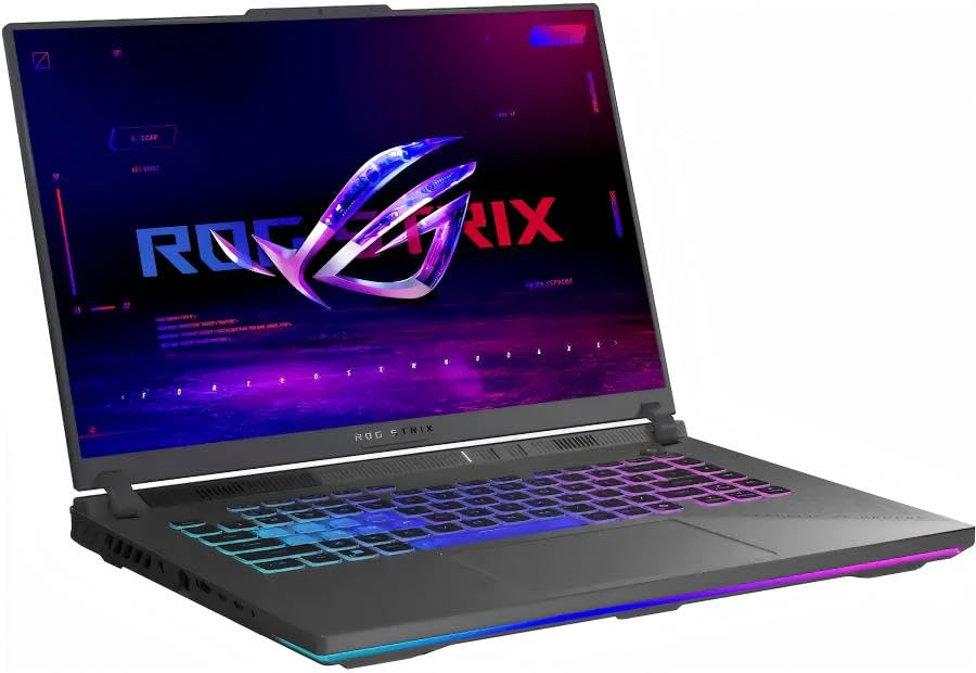 Image of ASUS ROG Strix G16 Gaming Laptop, NVIDIA RTX 5070 Ti 12 GB, 16 inch WUXGA 165Hz G-SYNC Display, AMD Ryzen 9 8940HX (16-Core, up to 5.3 GHz), 64 GB DDR5 5600 MHz, 4 TB SSD, 4-Zone RGB, Windows 11 Pro