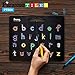 PicassoTiles Double-Sided Magnetic Drawing Board Alphabet + Number + Art, 2-in-1 Lower Case Alphabet Letter and Free Style Writing Reading Playboard, All-in-one Chalkboard & Whiteboard, ABC A-Z Letter
