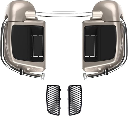 Miniatura 76 de Moto Onfire River Rock Gray (brillante) carenados inferiores aptos para H-D Touring Street Road King Glide FLTR 2014-2023, kits de calentadores