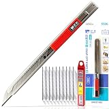 SINSEUNG 9mm Auto Lock Utility Knife with 30 Degree SK2 Snap-off Blades, Precision Box Cutter for...