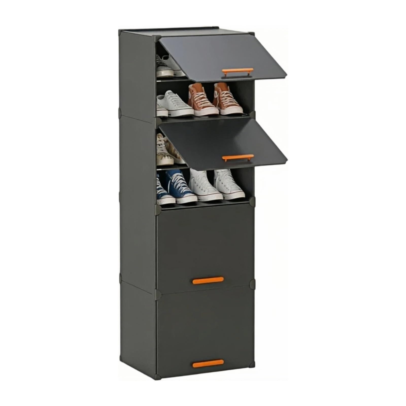 XUJUAN-0227 Shoe Cabinet Household Entryway Storage Shoe Cabinet Rental Dorm Outdoor Enclosed Rack(Large)