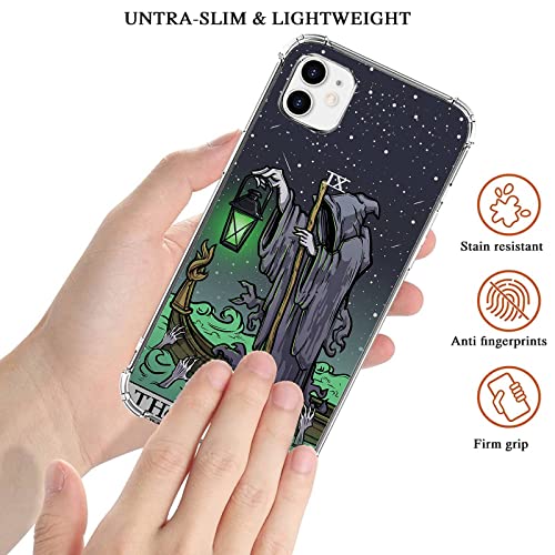 Jaexzpoe The Hermit Tarot Card Case Compatible With Iphone 12/12Pro，The Hermit Tarot Card Case For Iphone 12/12Pro For Men And Women, Unique Soft Tpu Bumper Case For Iphone 12/12Pro #TOP1