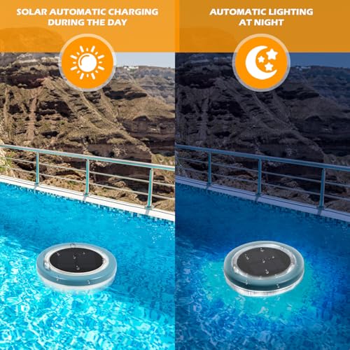 Luz Solar Flotante para Estanques y Jardín con LED Cálido 5