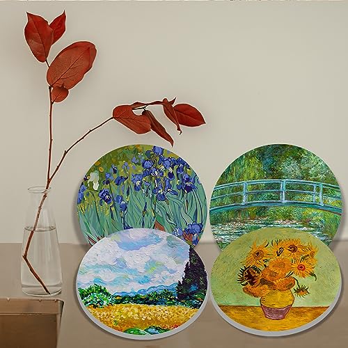 Tucocoo Van Gogh Irises Stove Burner Covers,Gas Stove Burner Top Covers Set of 4, 8Inch and 10Inch Stove Top Covers for Electric Stove Country Classic Round Metal Stove Burner Covers Kitchen Decor by Tucocoo - Image 4