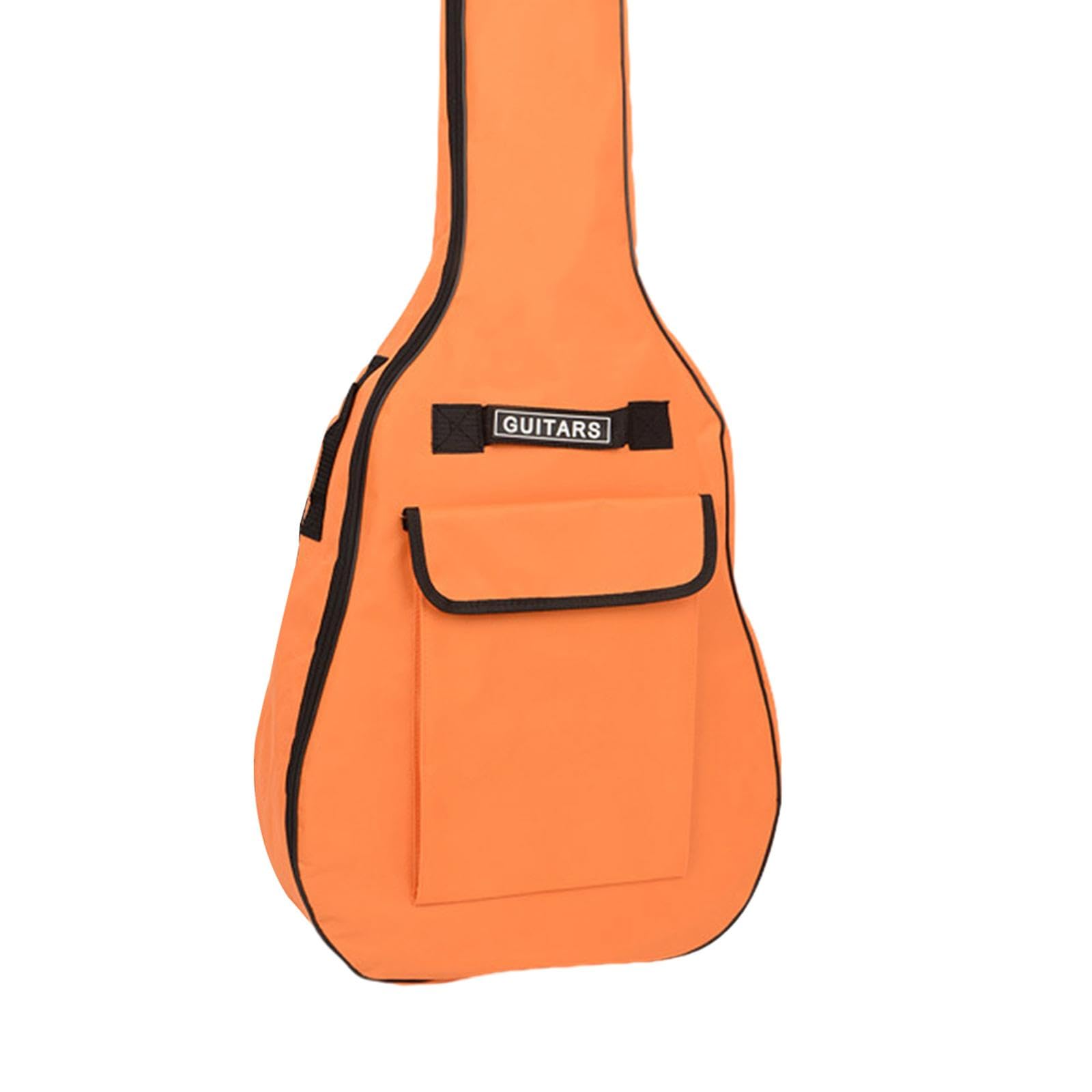 Torba na gitarę Oxford, tkanina elektryczna, osłona przeciwpyłowa na struny, notebooka, kapodon, beżowy, 106 x 42 x 13 cm, Zestaw 2 (pomarańczowy, 106 x 42 x 13 cm), 106x42x13cm, jako opis