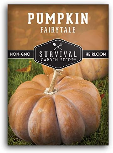 Survival Garden Seeds - Fairy Tale Pumpkin Seed for Planting - Packet with Instructions to Plant and Grow Pumpkins in Your Home Vegetable Garden - Non-GMO Heirloom Variety