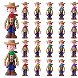 Viozakanry 25 Pcs Cowboy Figurines Rubber Western Rodeo Party Favors