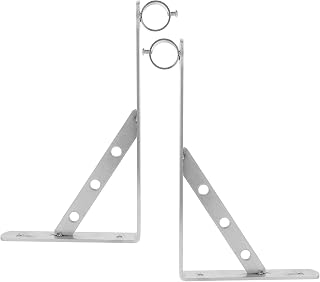 Triangular Closet Rod Brackets for 5/8 Inch 2pcs Stainless Steel