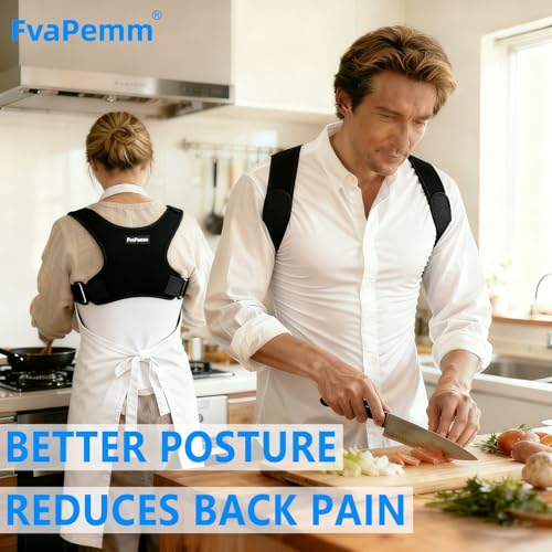 Posture Corrector for Women Men, Copper Upper Back Brace, Back Straightener Support Correcting Hunchback and Bad Posture, Back Pain Relief for Neck, Shoulder, Clavicle, Black, L/XL - Image 5