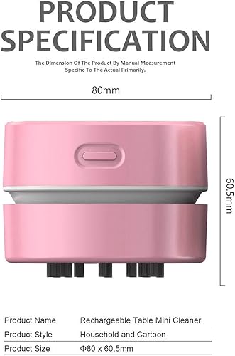 Miniatura 2 de Aspirador de escritorio ODISTAR, mini barredora de polvo de mesa, ahorradora de energía, alta resistencia hasta 400 minutos, diseño inalámbrico y