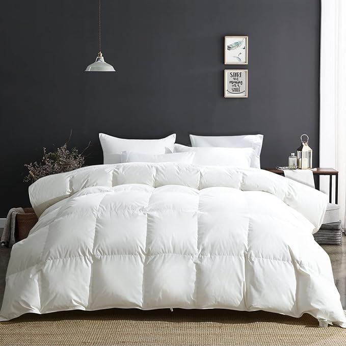 GDFP White Goose Down Comforter Oversized King Duvet Insert 116x108
