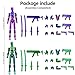 T13 3D Action Figure Set (Assembly Completed), 3D Printed Multi-Jointed, Titan 13 Action Figures, Multi-Articular Lucky Mobile Robot Nova T-13,Desktop Decorations for Game Lovers Toys (Blue/Purple)
