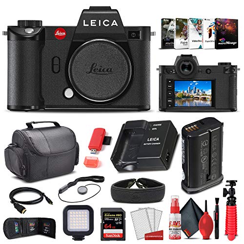 Leica SL2 Mirrorless Digital Camera (Body Only) (10854) + 64GB Extreme Pro Card + Corel Photo Software + LED Video Light + Card Reader + Case + Cleaning Set + HDMI Cable and More - Deluxe Bundle Leica SL2 Mirrorless Digital Camera (Body Only) (10854) + 64GB Extreme Pro Card + Corel Photo Software + LED Video Light + Card Reader + Case + Cleaning Set + HDMI Cable and More - Deluxe Bundle