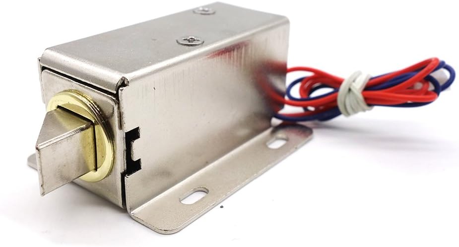 Yolando Electronic Cabinet Lock, 12V Mini Assembly Solenoid Electric Lock for Cabinet Door Drawer