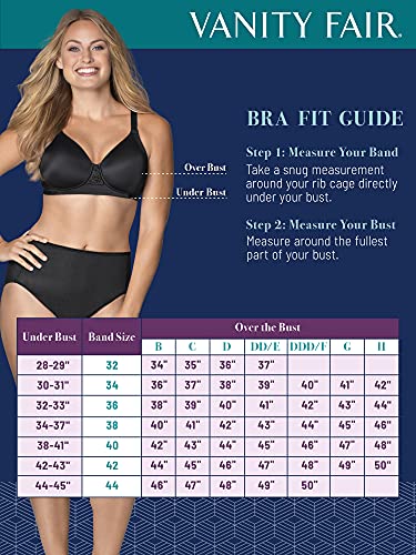 Vanity Fair Women's Beauty Back Bra With Extended Side & Back Smoothing, Full Figure Wirefree-Sheer Quartz, 44D #TOP19