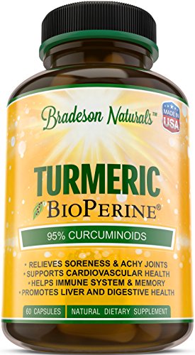 Turmeric Curcumin with Bioperine 100% Natural Anti-Inflammatory & Antioxidant. Digestive & Cardiovascular Health. Pain Relief & Healthy Joints with 95% Standardized Curcuminoids. Non-GMO & Gluten Free