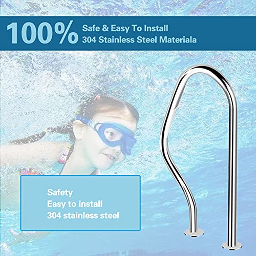 Main courante de piscine anti-glissade facile à installer