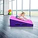 Giantex Incline Gymnastics Mat Wedge Folding and Non-Folding Gymnastics Gym Fitness Skill Shape Tumbling Mat for Kids Play Home Exercise Aerobics (Pink/Purple/Non-Folding)