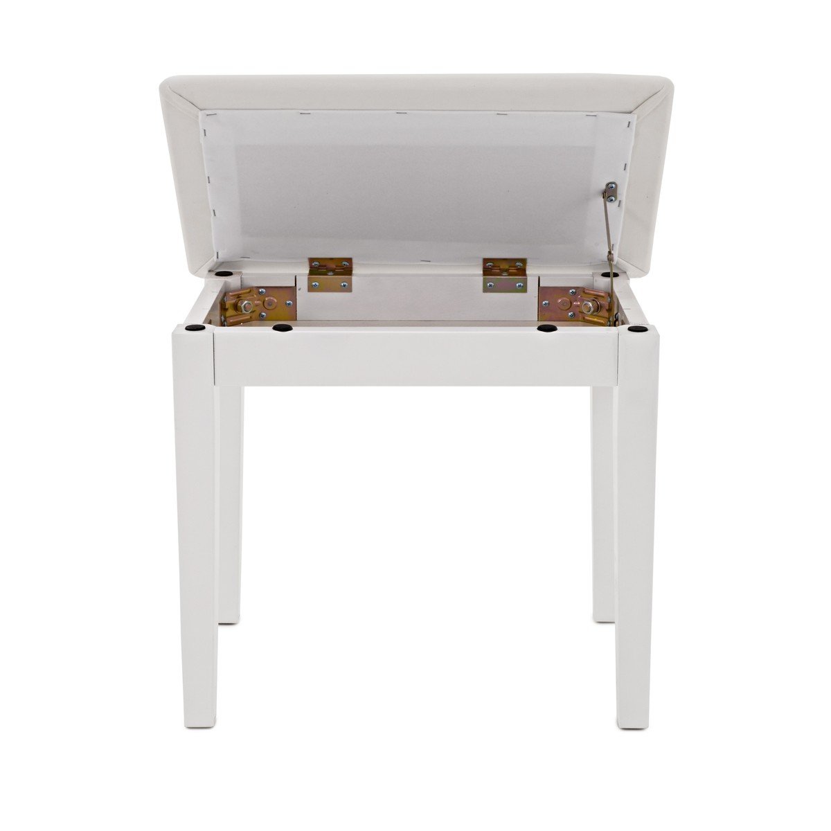 gear4music Banqueta con Compartimento, Blanco