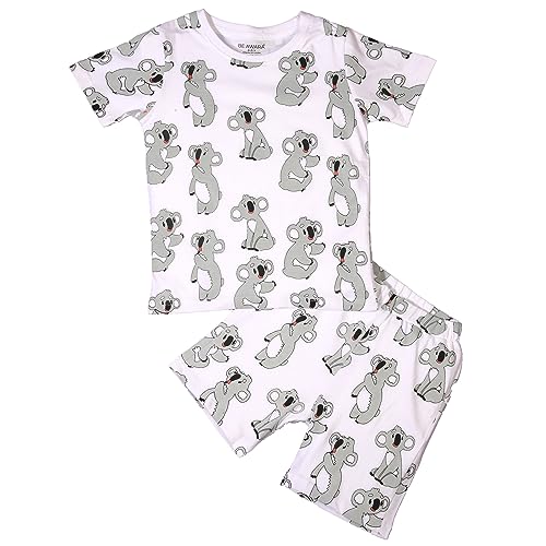 Image of Be Awara Kids Printed Half Sleeves T-shirt & Shorts Clothing Sets, 100% Cotton Soft Unisex Cord Set, Comfortable Wear for Kids With Cool Prints, Everyday Casual Wear for Boys & Girls