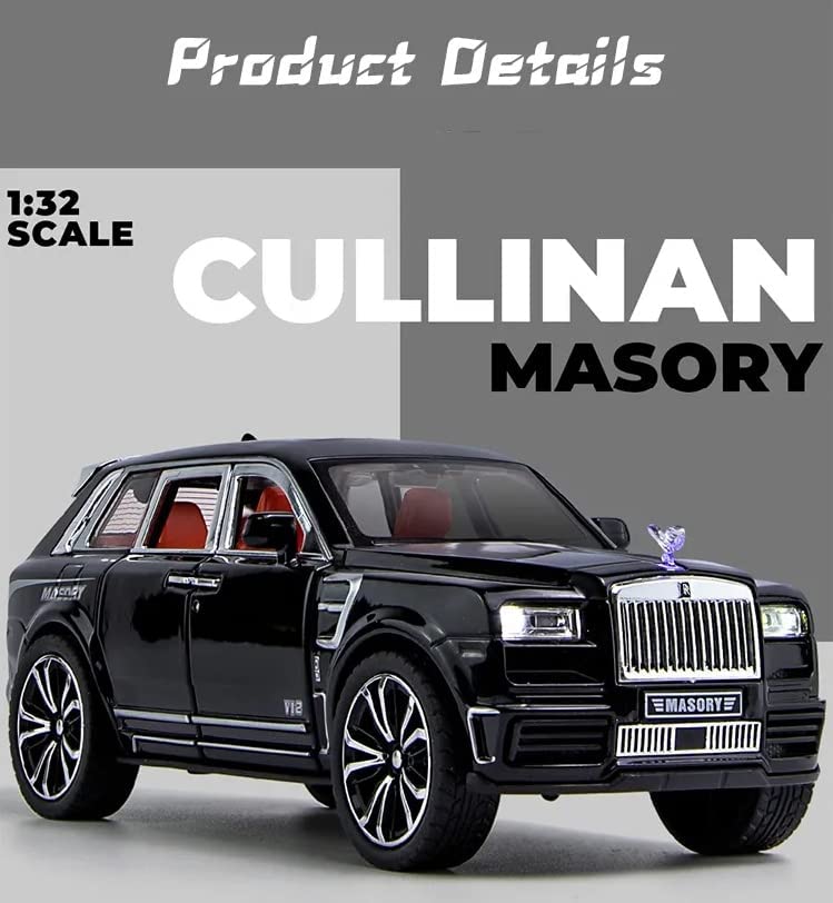 Image of VARIYA ENTERPRISE Exclusive Alloy Metal Pull Back Die-Cast Car Diecast Metal Pullback Toy Car with Openable 6 Doors,Light Music Boys Gifts Toys (1:32 Rolls Royce Cullinan Masory - Multicolor)