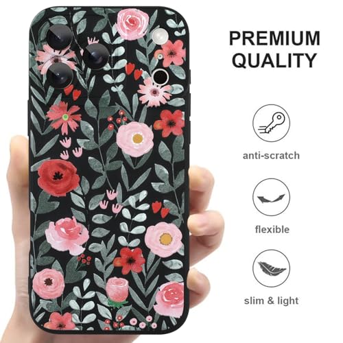 Image of ZIYE for iPhone 17 Pro Case Pink Flower Pattern Phone Case