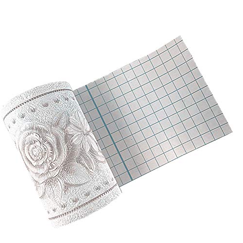 Yija 5 Meters Royal Peony 3D Self Adhesive Peel And Stick Waterproof Wall Border Easy To Apply 4 Inch By 16.5 Feet (White) #TOP2