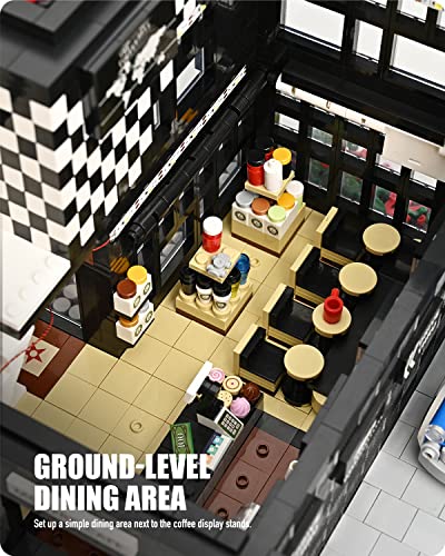 Nifeliz Street Modern Cafe, Moc Coffee House Model Set, Chic Building Toy With Flower Blocks For Adult Gift Giving (2926 Pieces) #TOP5