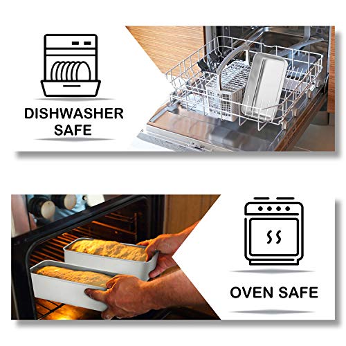 Teamfar Loaf Pans For Baking Bread, 9¼ Inch × 5 Inch Bread Loaf Pan Meatloaf Pan Stainless Steel For Home Kitchen thumb #4