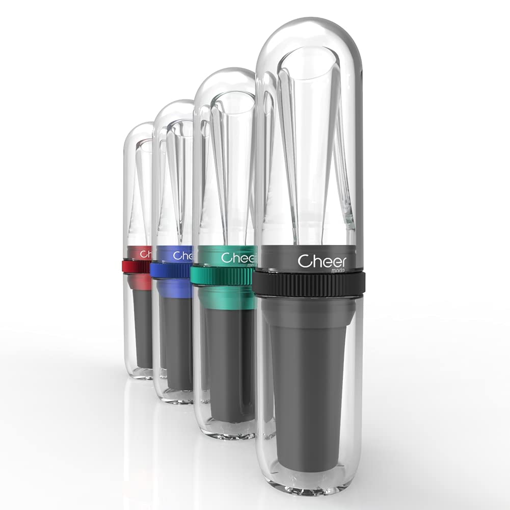 CHEER MODA Wine Aerator Pourer - Wine Aerating Pourer, Premium Decanter Spout, Portable Wine Pourer, Best Gift for Wine Lovers and Enthusiast, Black