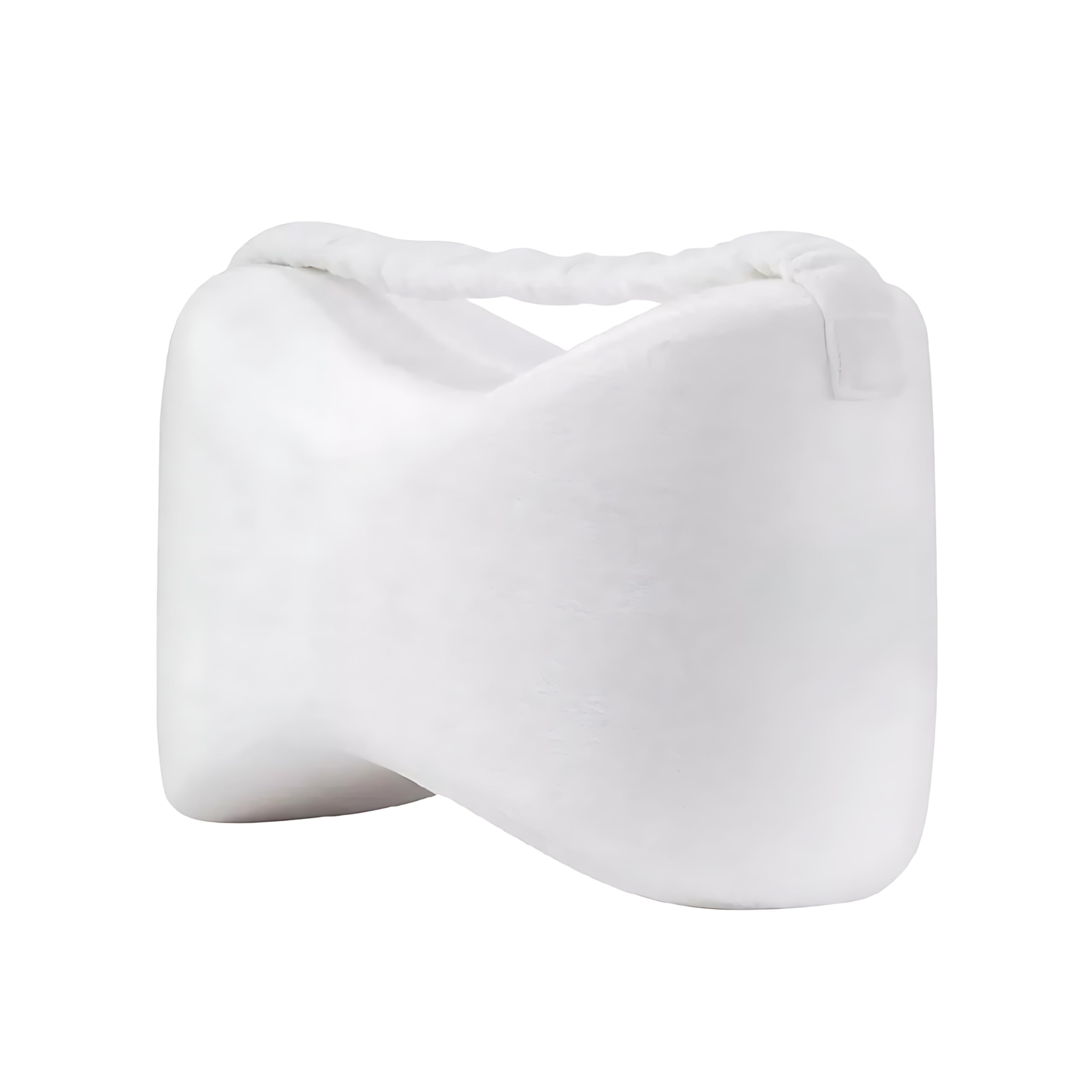 Adeptna White Comfort Therapy Knee Pillows Memory Foam Leg Pillow With Elastic Strap For Side Sleepers Sciatica Pain Relief Back Leg Pain Knee Pain Pregnancy Hip And Joint Pain – With Washable Cover