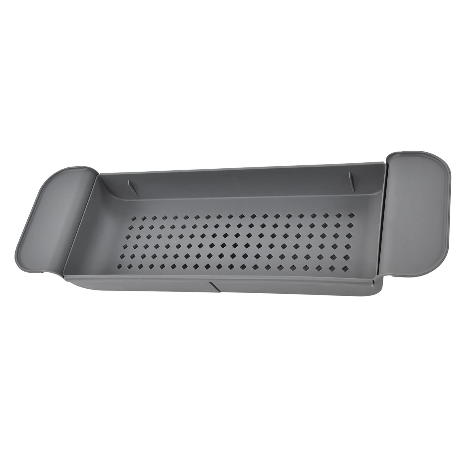 Support de baignoire, plateau de baignoire télescopique antidérapant pour vin pour serviette pour bougie(gris)