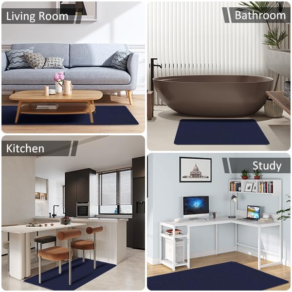Image of Office Chair Mat for Hardwood Floor&Tile,55 inchx35 inch Anti-Slip Desk Chair Mat,Low-Pile Chair Mat,Multi-Purpose Hardwood Floor Protector for Office,Home (Navy Blue, 35 * 55IN)