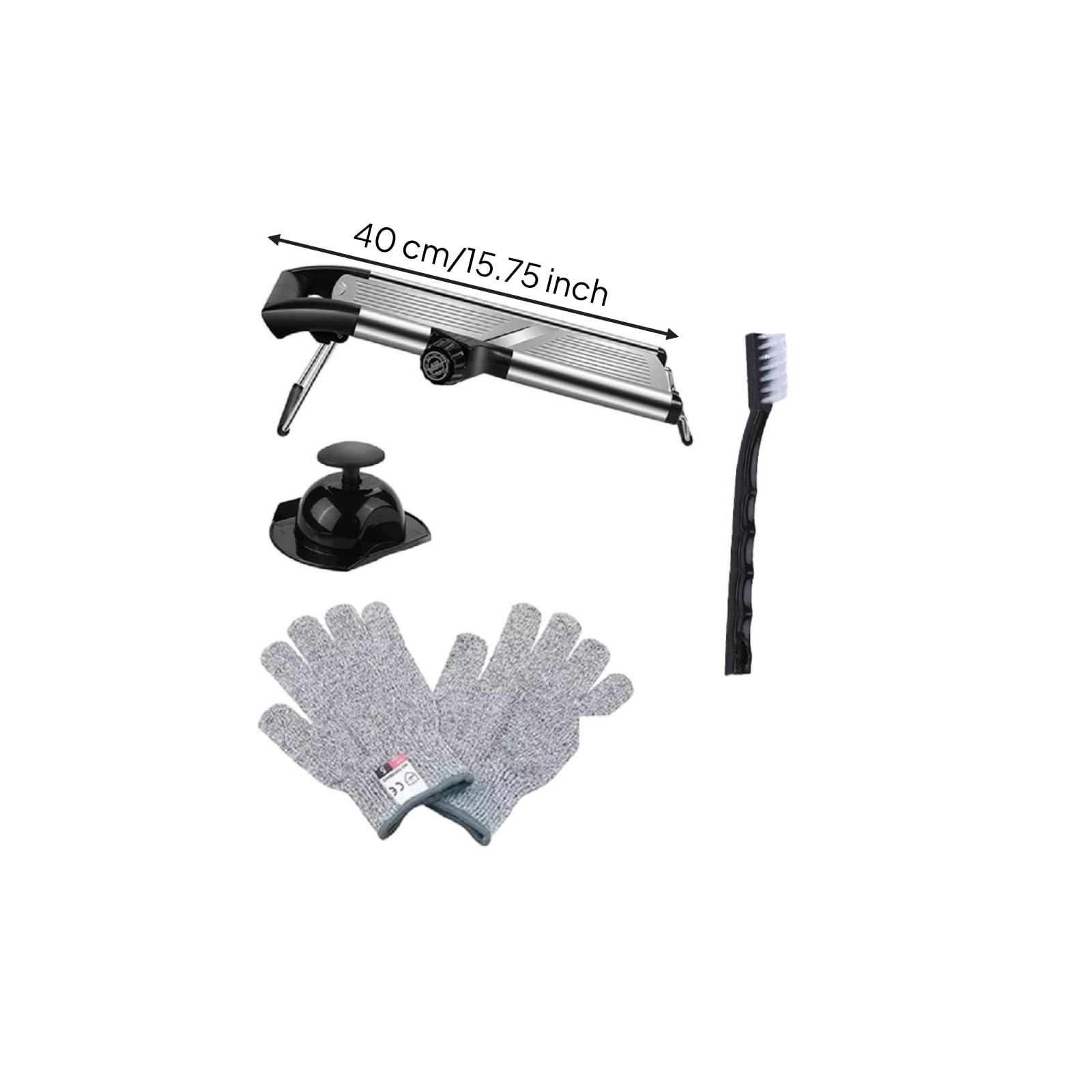 Gemüseschneider Mandoline Gemüsehobel Julienneschneider Wellenschneider mit Rotierendem Kopf Und Variabler aus Edelstahlrahmen mit