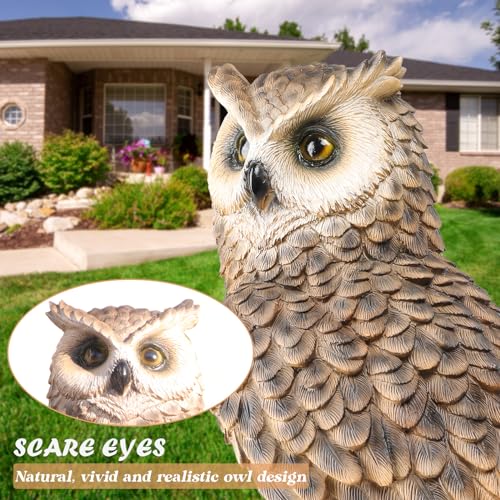 Ovewios Owl Garden Statues Outdoor Decor, Perching Forest Owl On Stump Resin Figurine Owl Lawn Ornaments For Home Indoor Outdoor Garden Patio Yard Decor thumb #1