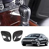 cutim Carbon Fiber Gear Shift Knob Cover for Volkswagen Jetta Tiguan Accessories Passat Atlas Arteon Beetle CC E-Golf Golf Sportwagen Golf R Golf GTI Shift Cover Trim