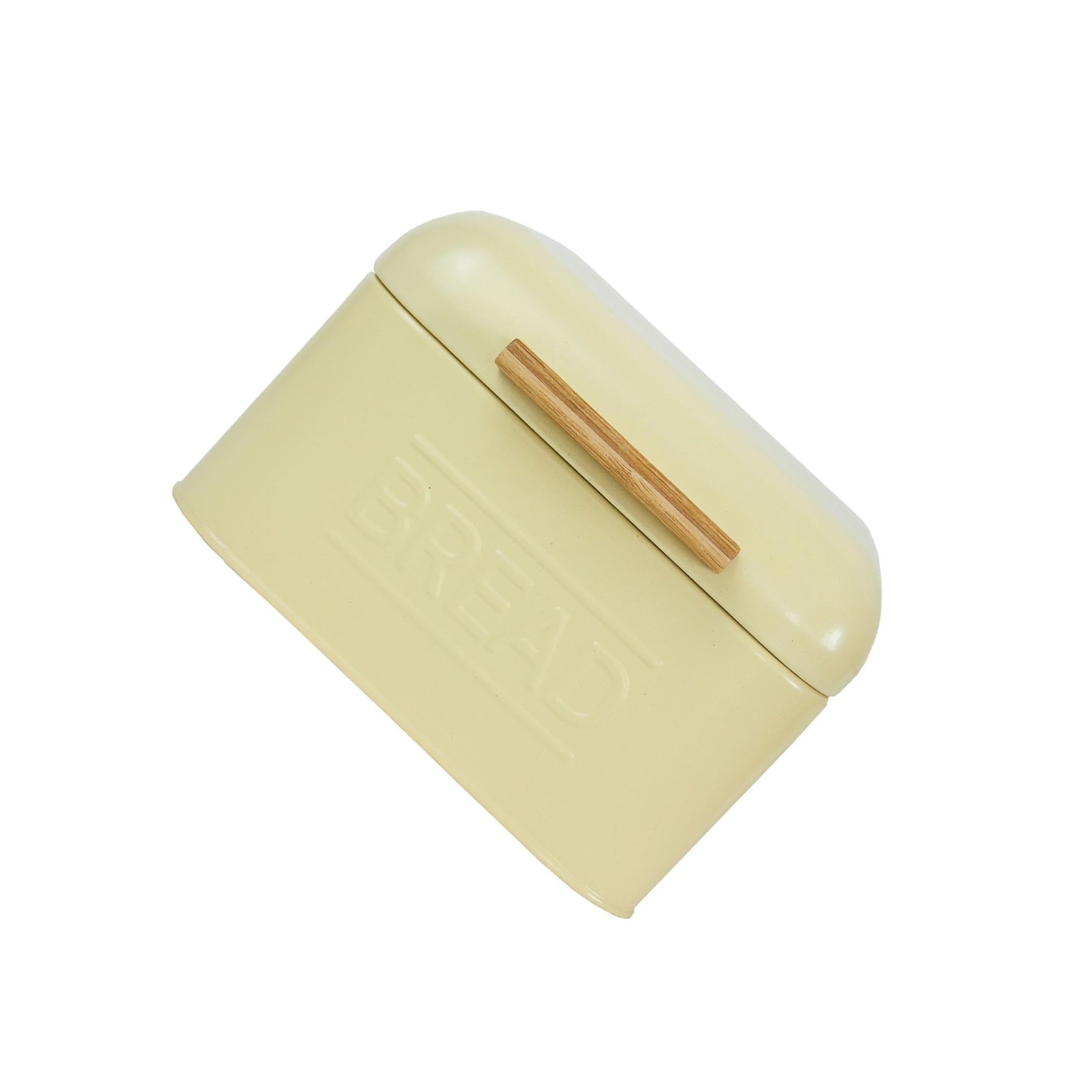 YIXANNX Essential Kitchen Iron Bread Box Promoting Orderliness While Keeping Breads And Pastries Fresh Iron Bread Storage Container Features Flip Opening, light yellow, 20x20x14cm