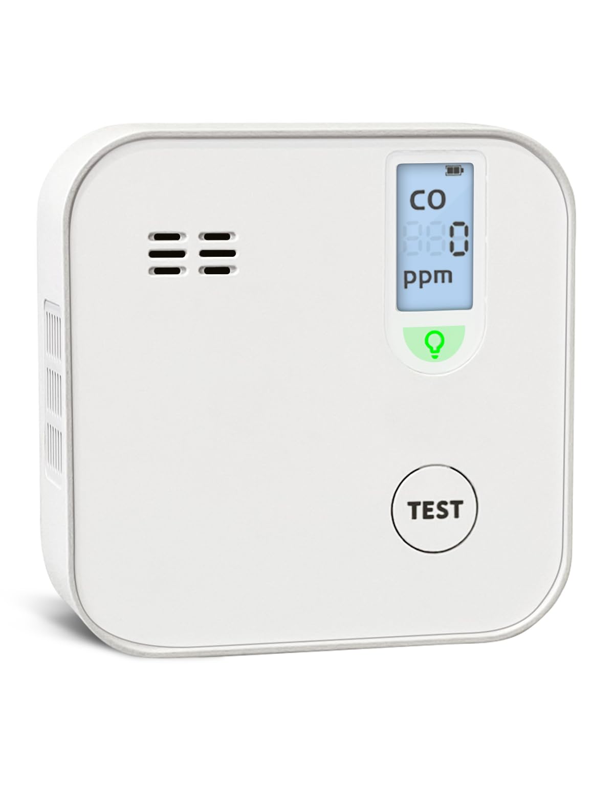 Kohlenmonoxid Melder 10-Jahres-Sensor Leben mit 10-Jahres-Batterie und LCD-Display Reise tragbare CO Melder(Klein Stand Alone Gerät)