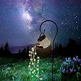 BQOQB Watering can with Garden Decor Lights-Retro Waterproof Copper Solar Twinkle Lights for...