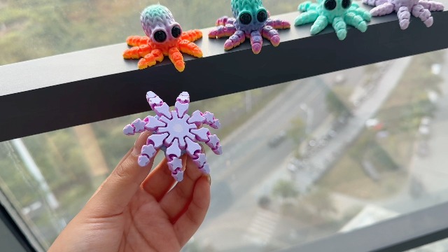 Imanes decorativos articulados de cuerpo completo en forma de pulpo, pack 5 unidades miniatura 7