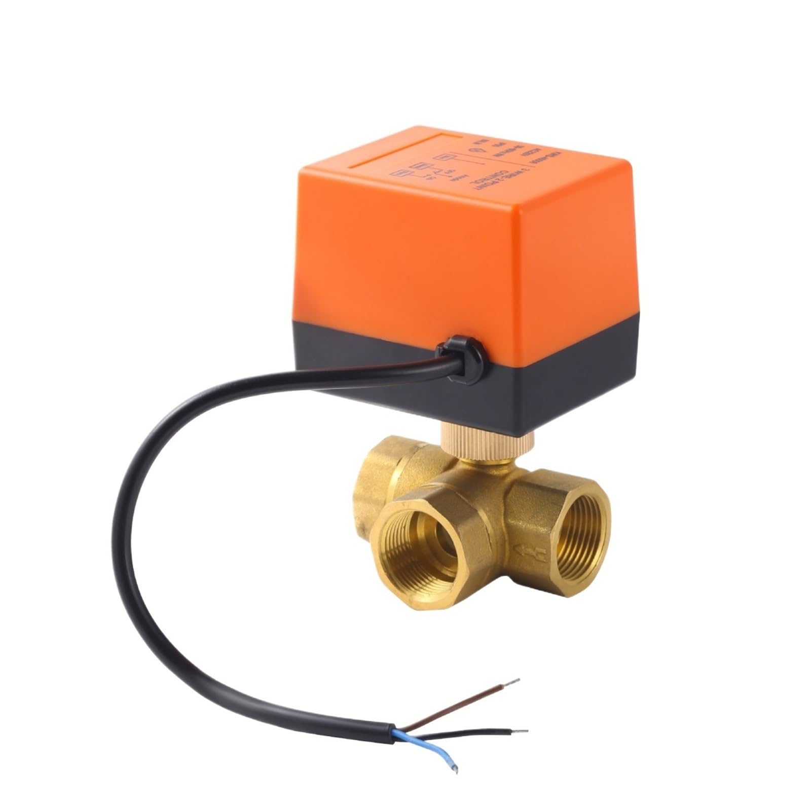 Vanne électrique à trois voies motorisée AC220V pour réguler le débit solaire
