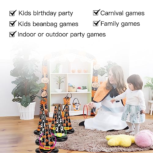 OOTSR Plastic Toss Rings Toys, 12Pcs Inner Size 18cm & 25cm Throwing Rings for Kids, Ring Toss Game Carnival Rings Toss for Indoor Outdoor Sport Games, Party Favor Games