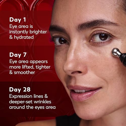 Image of Olay Regenerist Under Eye Cream Roller, Eye Wrinkle Cream, Crows Feet & Bags Treatment, Anti-Wrinkle, Anti-Aging Serum, Fragrance-Free, Hexa-Repair Peptide & Bakuchiol, 0.7oz