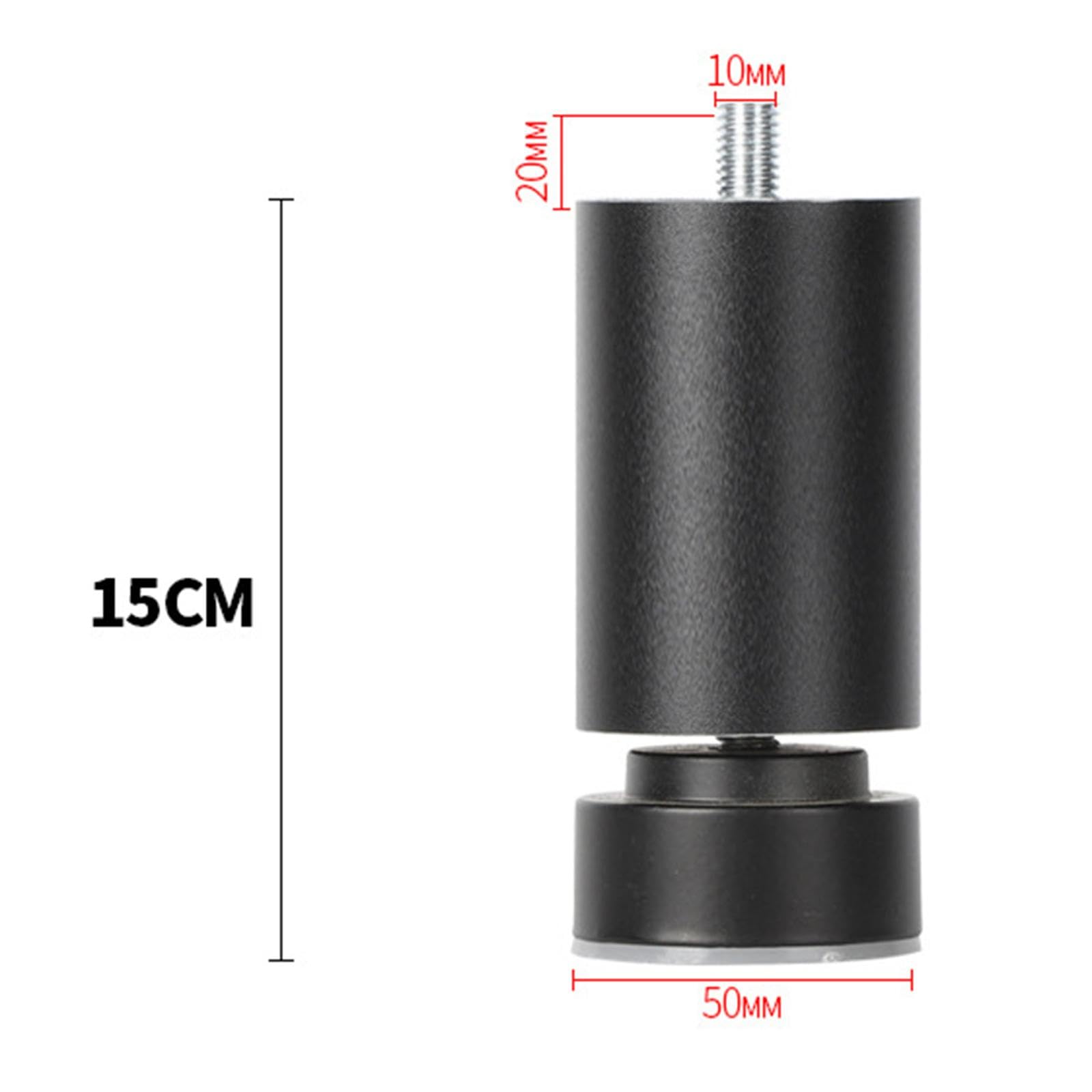 F Fityle de Marco de Cama de Rosca M10, pies de Mesa, Patas de sofá Ajustables M10 de Alta Resistencia, Patas de Muebles de Metal para café, Camas, Negro 15cm