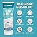CARPOLY Tile Grout Repair Kit, Black Grout Filler for Bathroom, Kitchen, Rstore & Renew Tile Joints Line, Triple Protection, Fast Drying Shower Grout with Tools(Black, 5.29oz/150g)