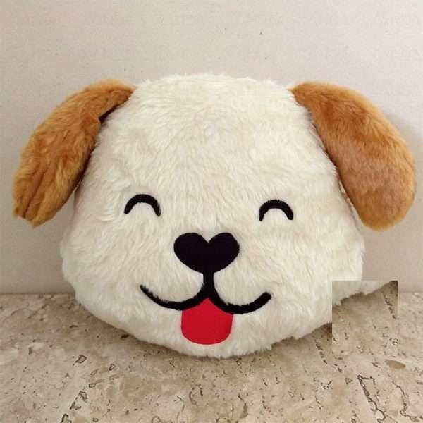 Image of AVSHUB Cute Lovely Cartoon Dog Face White Throw Pillow Filled for Home Decorative Pillow Case & Cushion Pillow for Sofa, Bedroom, Living Room 9 Inch (Set of 1)