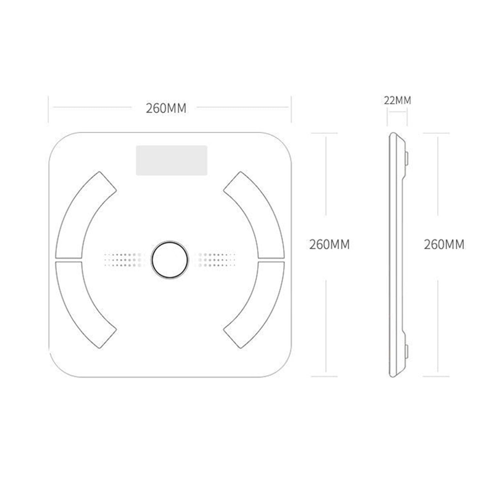 Badezimmerwaage für Körpergewicht, Bluetooth, hochpräzise digitale Waage, digitale Gewichtswaage, Gesundheitsmonitor für Zuhause, Wohnheim