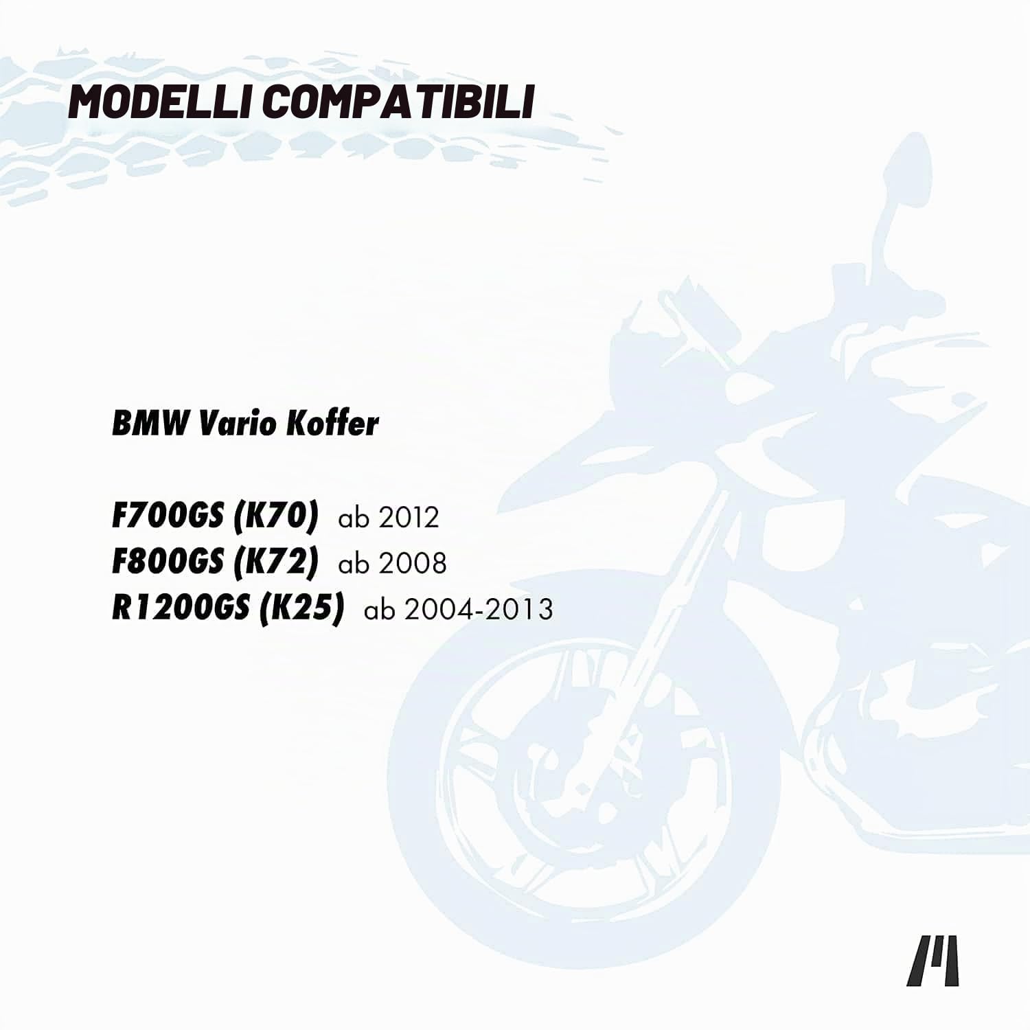 Getmore Parts Borse, tasche interne adatte per valigie laterali moto (Vario) di BMW F700GS, F800GS, R1200GS - No. 14